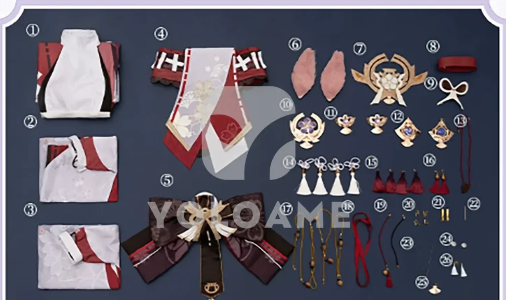 【三分妄想】原神 八重神子 コスプレ衣装 | 公式正規品 1/3Delusion セット set