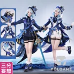 【三分妄想】原神 フリーナ 黒　白 コスプレ衣装 Furina コスチューム 1/3Delusion