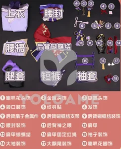 【三分妄想】原神 雷電将軍 (通常衣装) コスプレ衣装 | 公式正規品 1/3Delusion セット　set