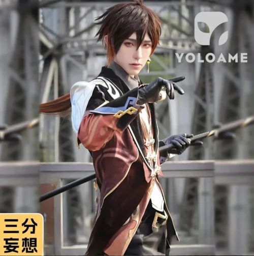 【三分妄想】原神 鍾離 コスプレ衣装 Zhongli コスチューム 1/3Delusion