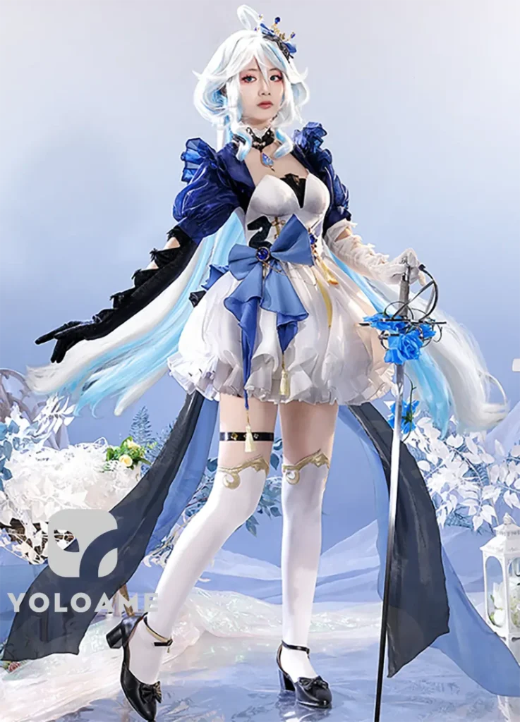 【三分妄想】原神 フリーナ コスプレ衣装 Furina 水色アリス　同人衣装 コスチューム 1/3Delusion 詳細1