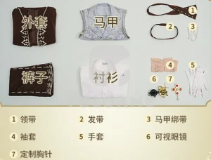 三分妄想 Identity V 第五人格 囚人 コスプレ衣装 | 公式正規品 1/3Delusion セット set